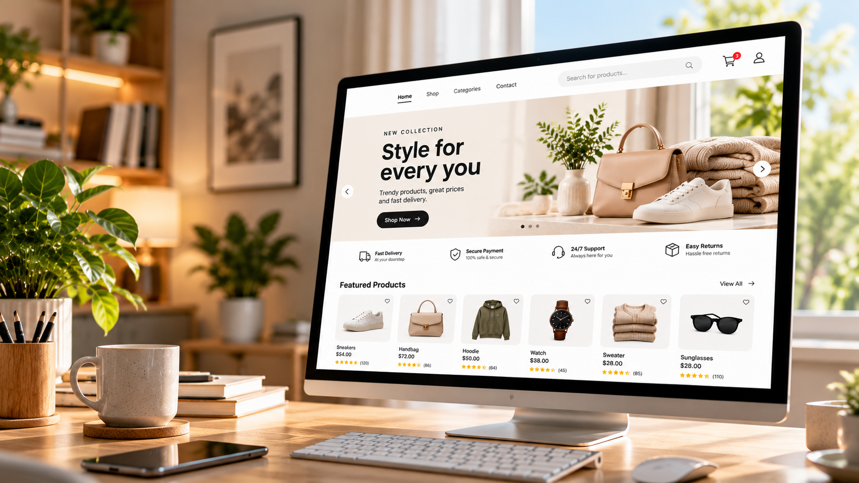 Sales Point E-Commerce nettbutikk grensesnitt
